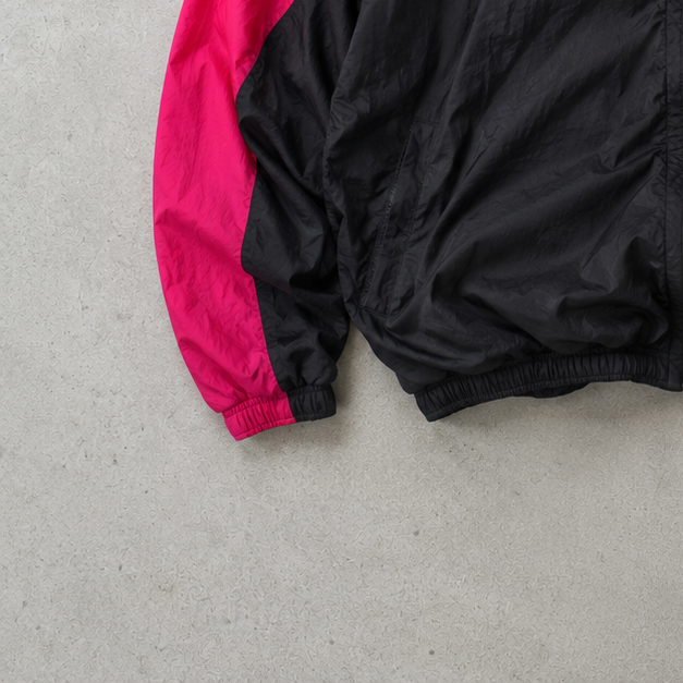90s 80s Nike Windbreaker Pink, Black Rare (Size L)