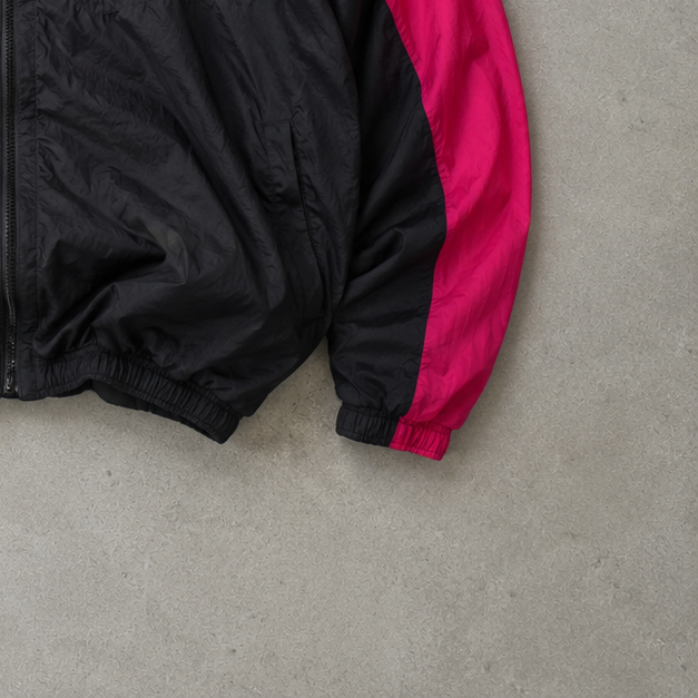 90s 80s Nike Windbreaker Pink, Black Rare (Size L)