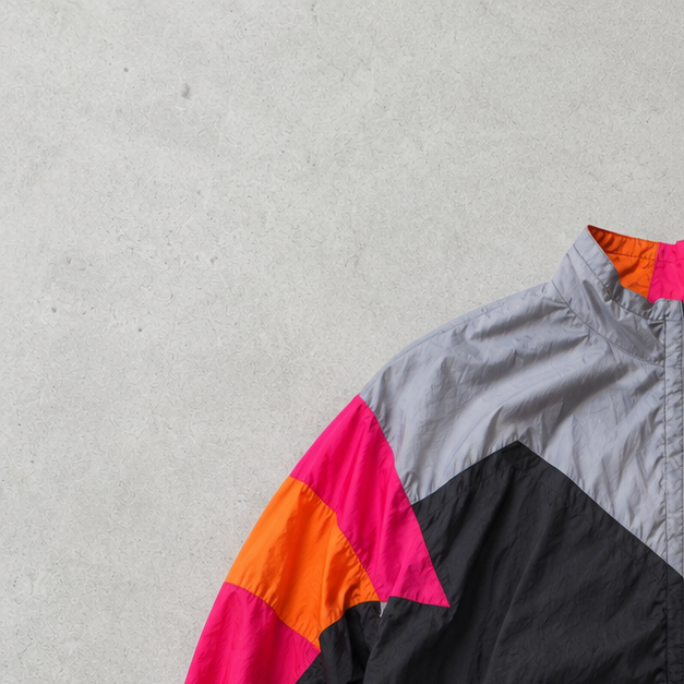 90s 80s Nike Windbreaker Pink, Black Rare (Size L)