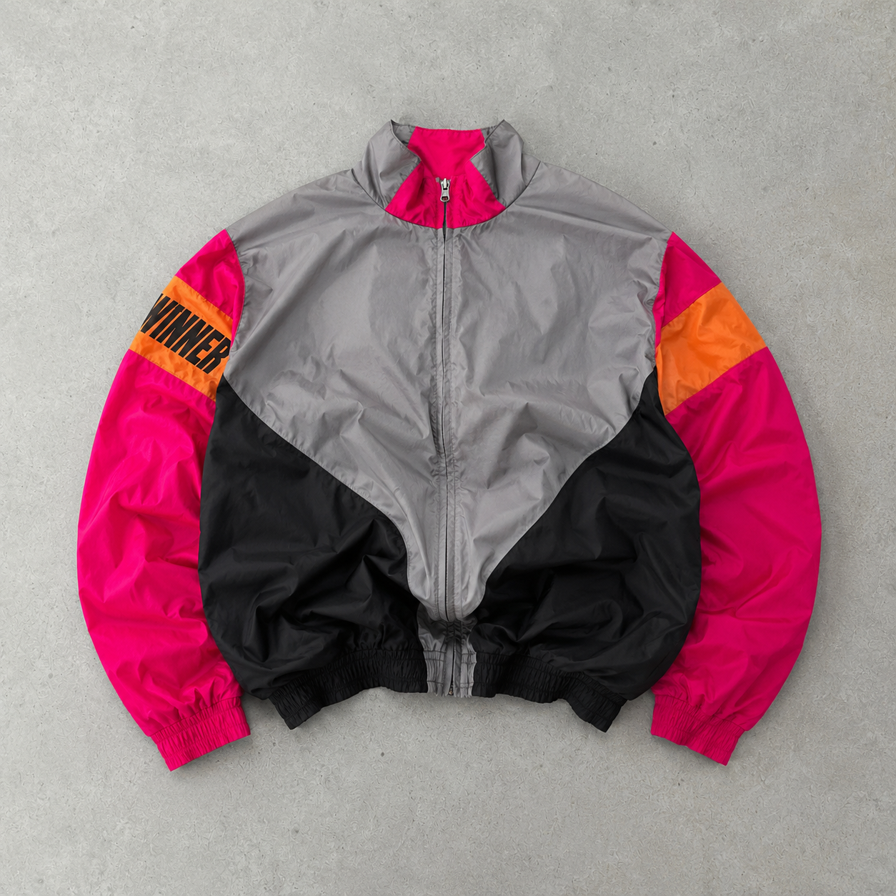 90s 80s Nike Windbreaker Pink, Black Rare (Size L)