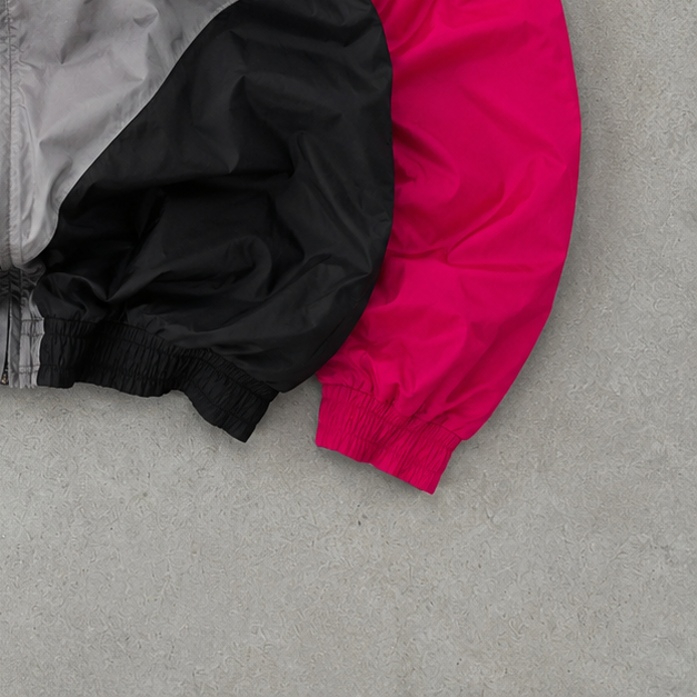 90s 80s Nike Windbreaker Pink, Black Rare (Size L)