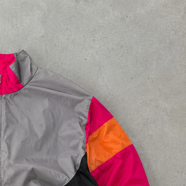 90s 80s Nike Windbreaker Pink, Black Rare (Size L)