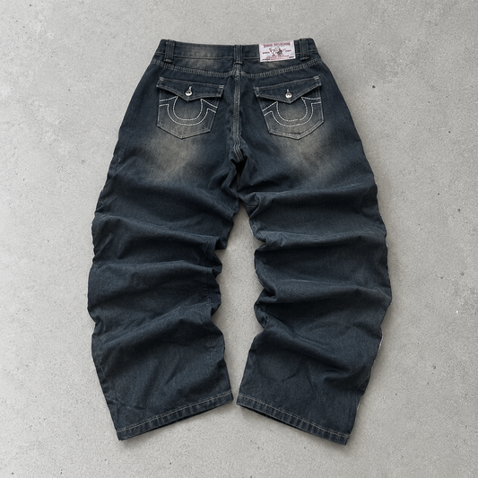 Y2K True Religion Straight Jeans Navy Rare (S)