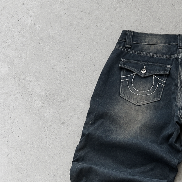 Y2K True Religion Straight Jeans Navy Rare (S)