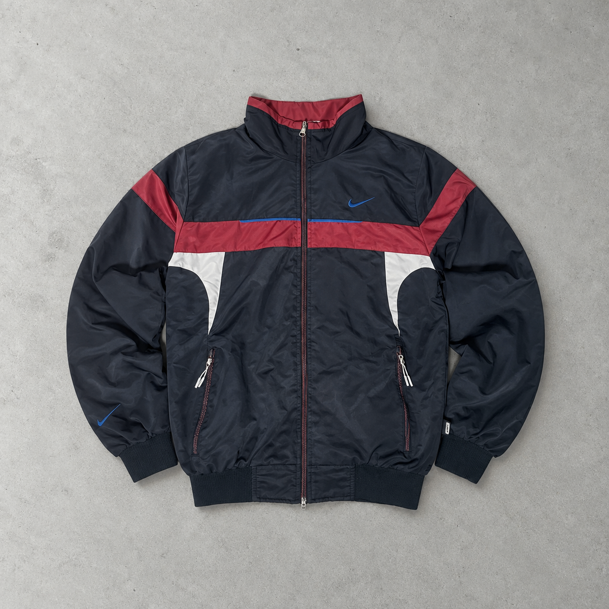 Y2K Nike Tracksuit Navy Rare Stitched Logo (S)