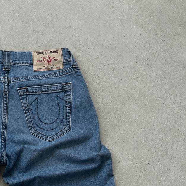 Y2K True Religion Jeans Blau, Marineblau Limited (W34 | DE 50)