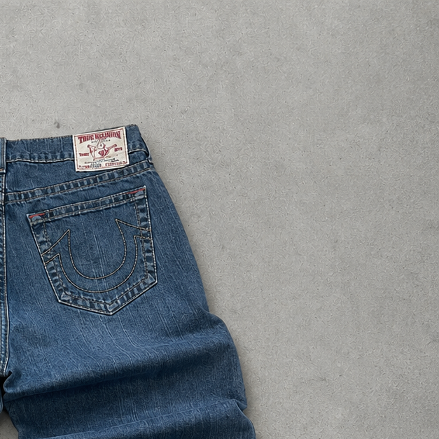 True Religion Jeans Blau, Schwarz Rare (L)