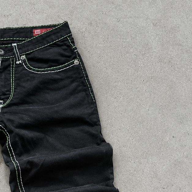 Y2K True Religion Baggy Jeans Black Rare (S)