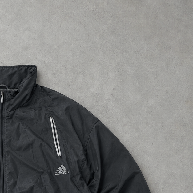 Vintage Adidas Trainingsjacke Schwarz Selten (L)