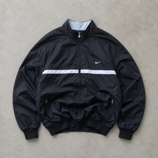 Y2K Nike Windbreaker Black White Rare (XL)