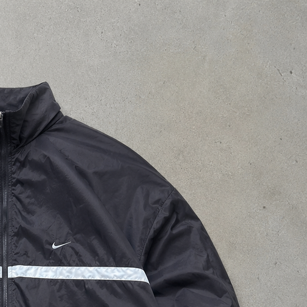 Y2K Nike Windbreaker Black White Rare (XL)