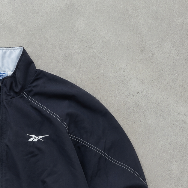 Y2K Reebok Windbreaker Black Rare (XL)