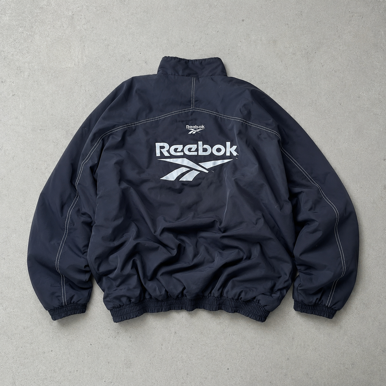 Y2K Reebok Windbreaker Black Rare (XL)