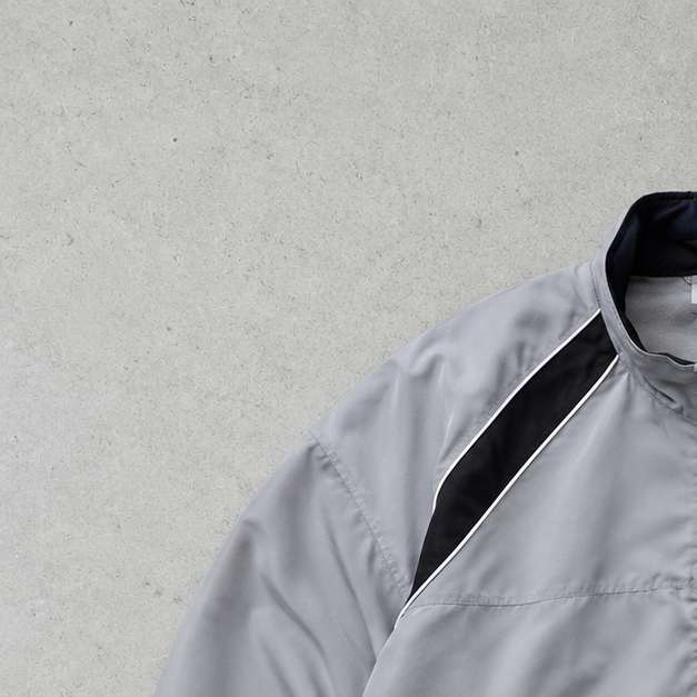 Y2K Nike Windbreaker Grey Black Rare (L)