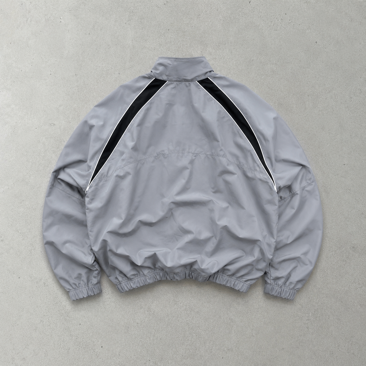 Y2K Nike Windbreaker Grey Black Rare (L)