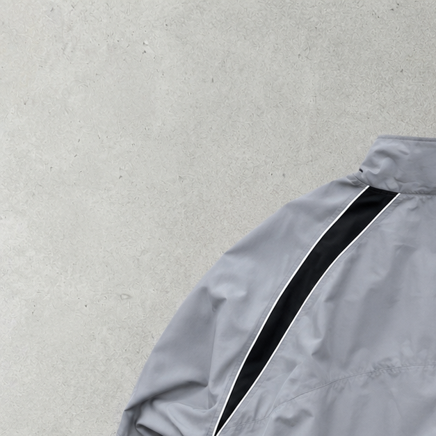 Y2K Nike Windbreaker Grey Black Rare (L)
