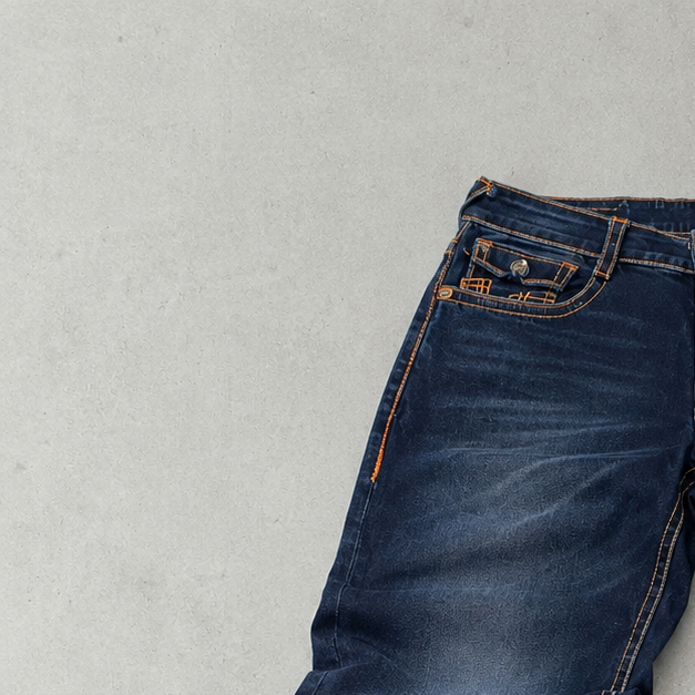 Y2K True Religion Jeans Marineblau, Blau Rare (S)
