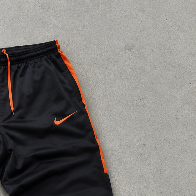Nike Pants Schwarz, Orange Rare (S)