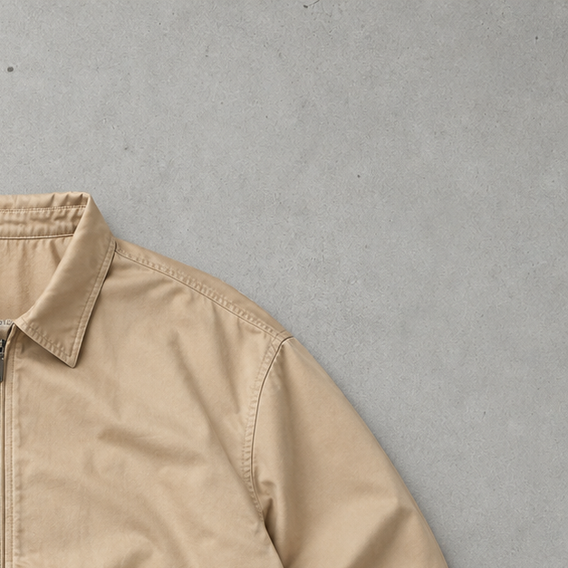 Ralph Lauren Harrington Jacket Beige, Marineblau Limited (S)