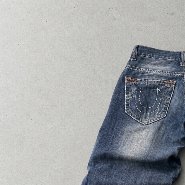 True Religion Straight Fit Jeans Blau, Hellblau Rare (W30 | DE 46)