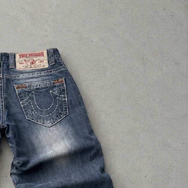 True Religion Straight Fit Jeans Blau, Hellblau Rare (W30 | DE 46)