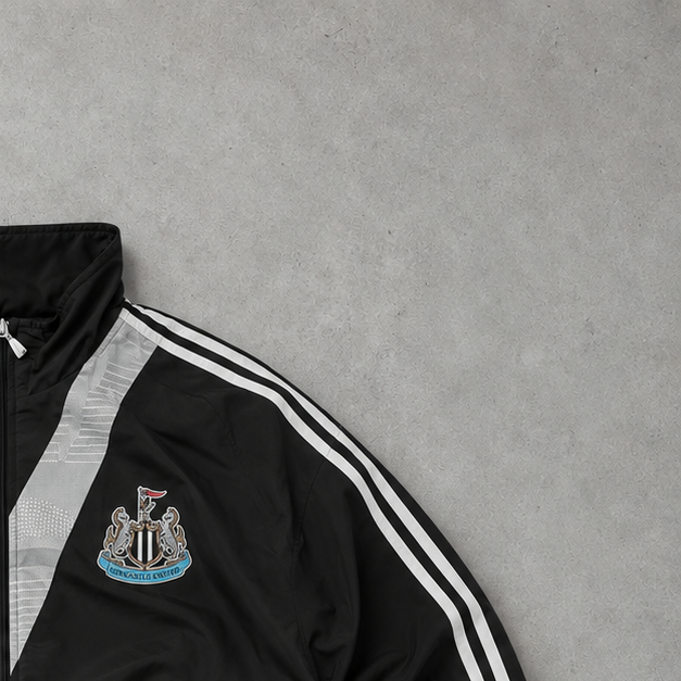 Newcastle United Adidas Track Jacket Black/White Rare (L)