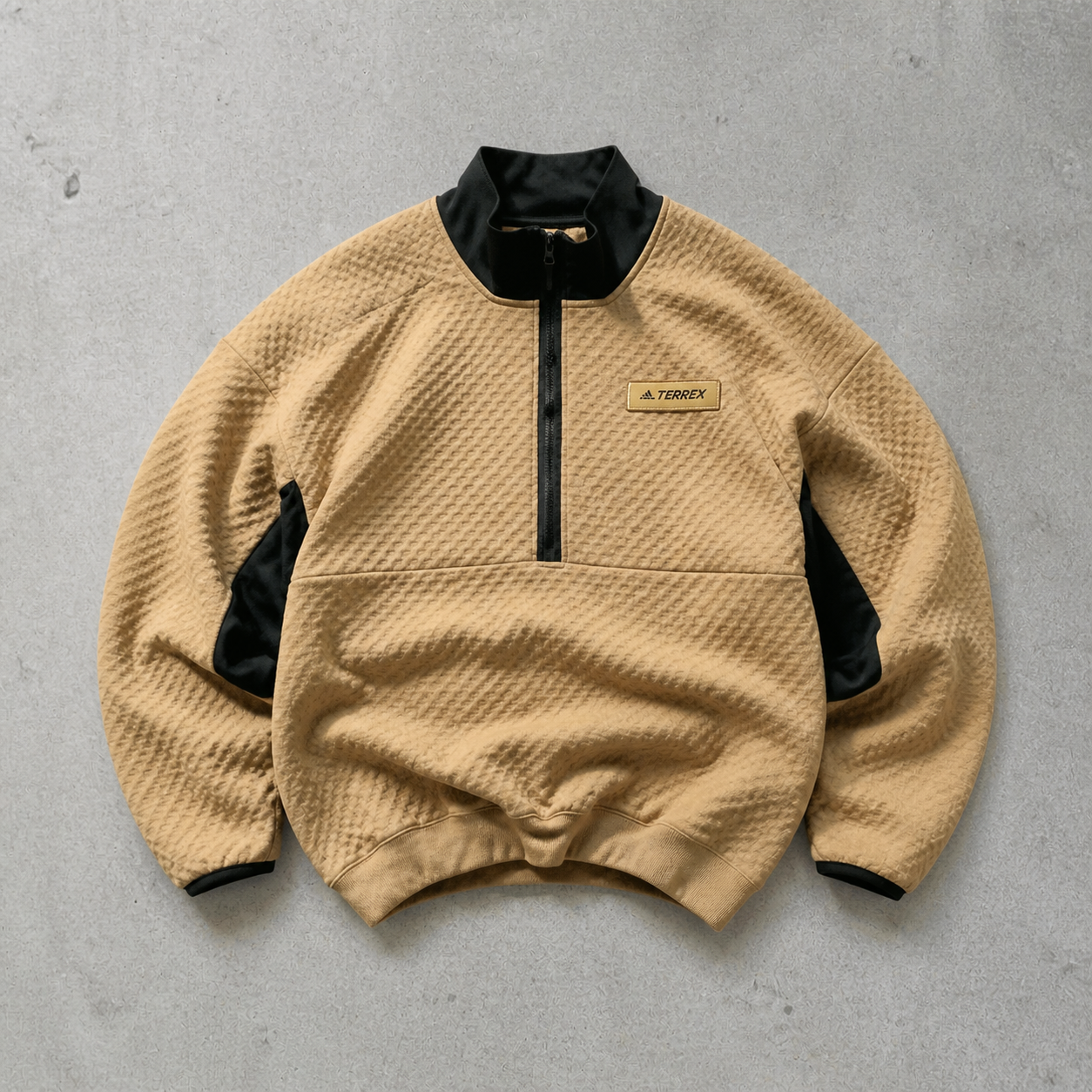 Adidas Sweater Beige Rare (M) Stitched Logo
