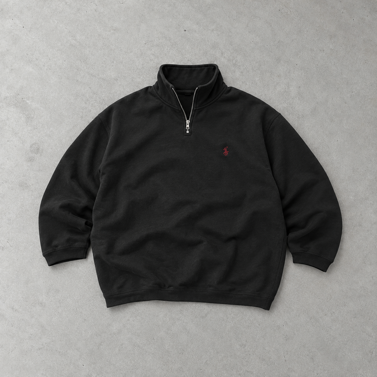 Polo Ralph Lauren Half-Zip Sweater Grau Rare (XL)