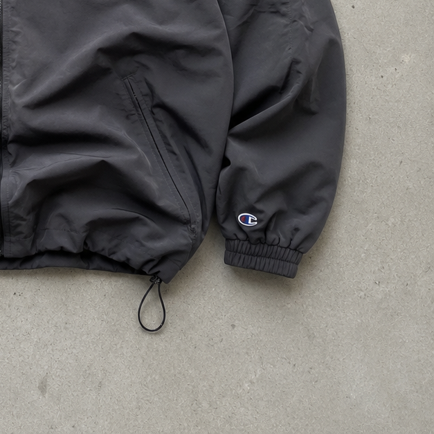 Y2K Champion Bomber Jacket Black Rare (XL)