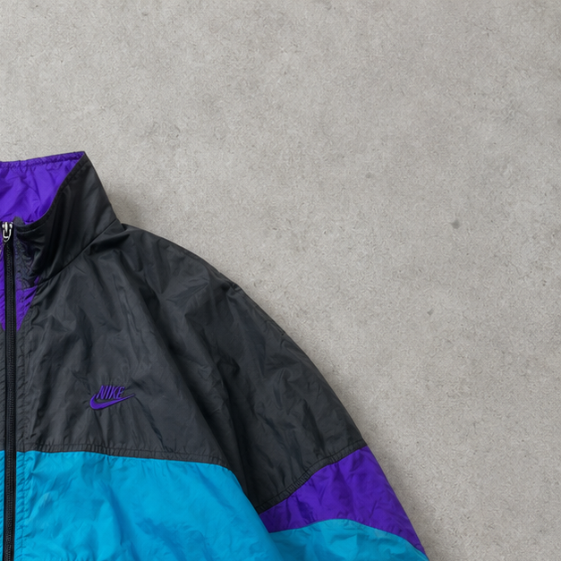 Y2K Nike Jacket Black Purple Rare (XL)