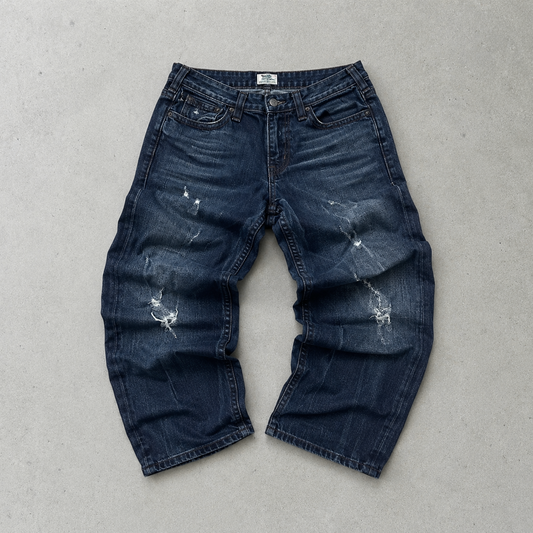 Y2K 90er Vintage True Religion Skinny Jeans Marineblau Limited (W30 | DE 46)
