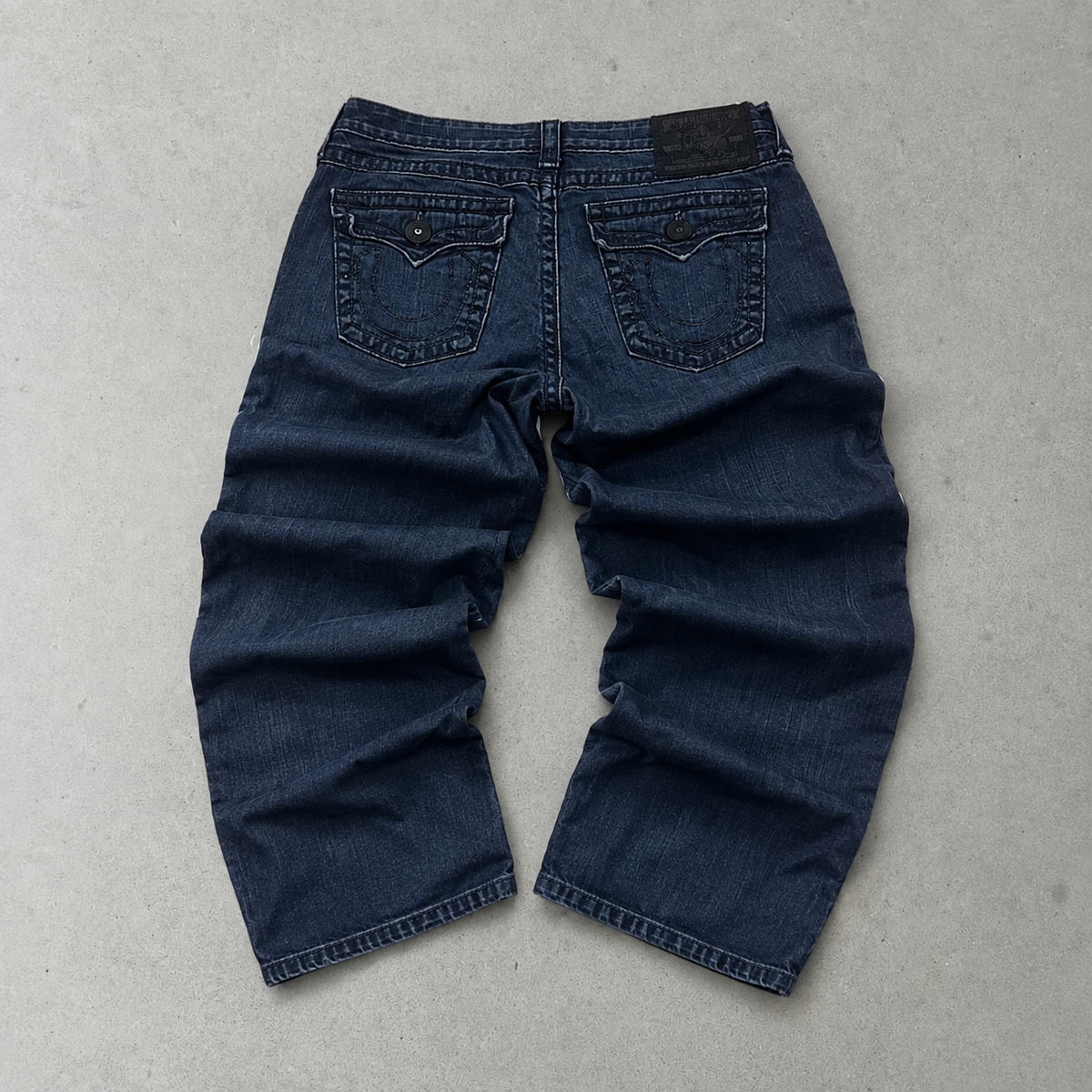 Y2K 90s Vintage True Religion Skinny Jeans Marineblau Limited (W30 | DE 46)