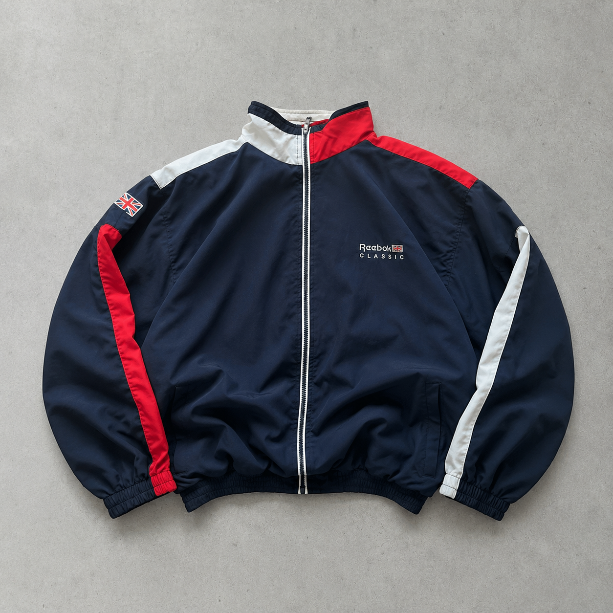 Reebok Classic Jacket Red / Navy Rare Stitched Logo (M)