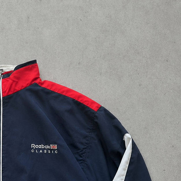 Reebok Classic Jacket Red / Navy Rare Stitched Logo (M)
