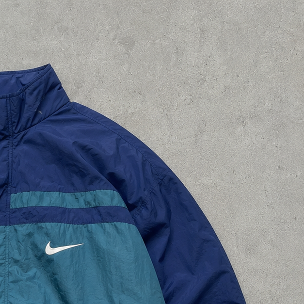 Nike Windbreaker Blue, Dunkelgrün Limited (Size L)
