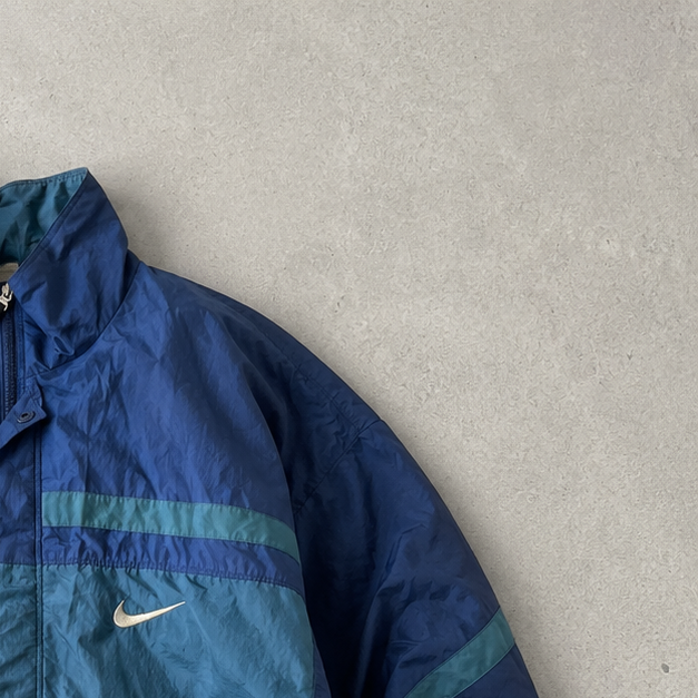 Nike Windbreaker Blue, Dunkelgrün Limited (Size L)