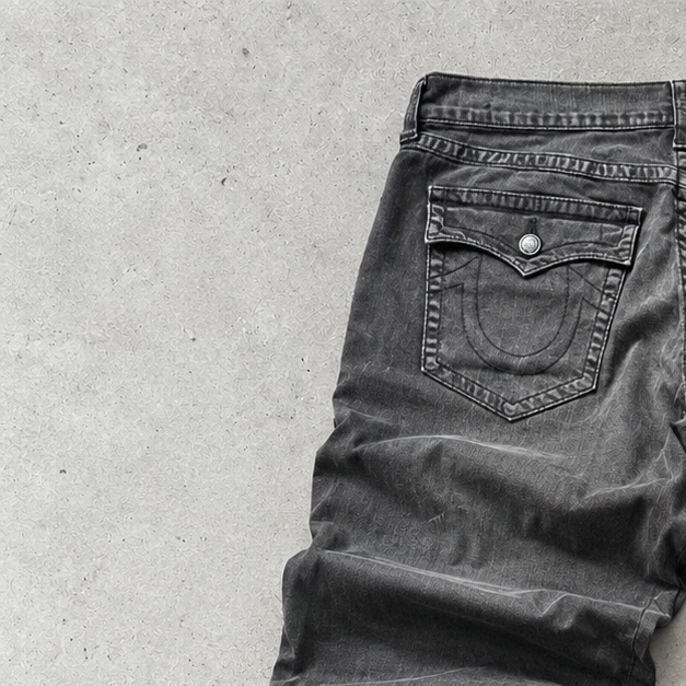 True Religion Straight Fit Jeans Black Rare (XL)