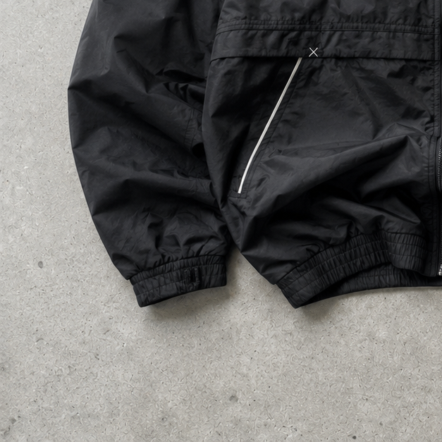Y2K Vintage Nike Windbreaker Black, White Rare (XL)