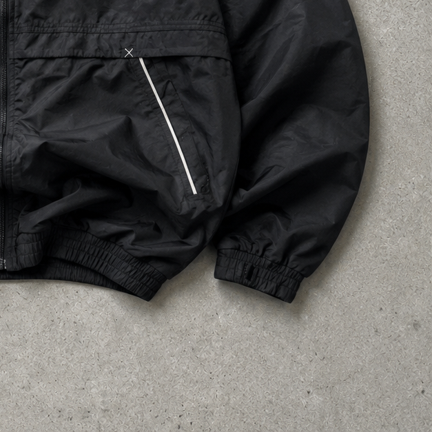 Y2K Vintage Nike Windbreaker Black, White Rare (XL)
