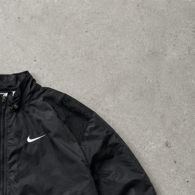 Y2K Vintage Nike Windbreaker Black, White Rare (XL)