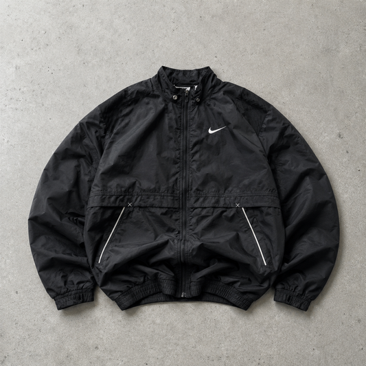 Y2K Vintage Nike Windbreaker Black, White Rare (XL)