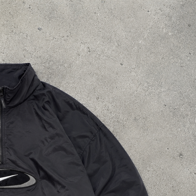 Y2K Vintage Nike Windbreaker Black, White Rare (XL)