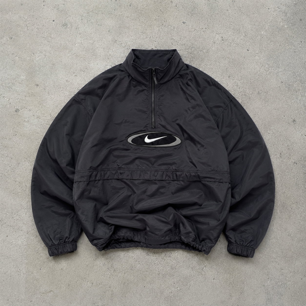 Y2K Vintage Nike Windbreaker Black, White Rare (XL)