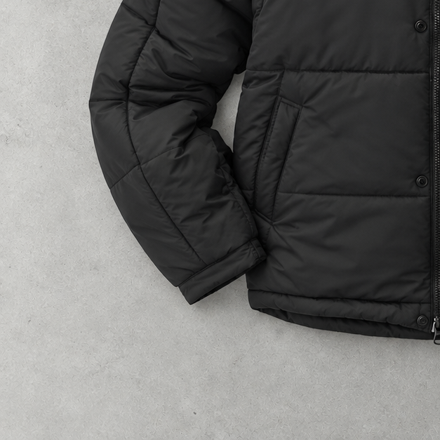 2000 Nike Pufferjacke Schwarz / Rot Selten (L) Gesticktes Logo