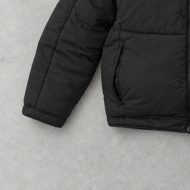 2000 Nike Pufferjacke Schwarz / Rot Selten (L) Gesticktes Logo