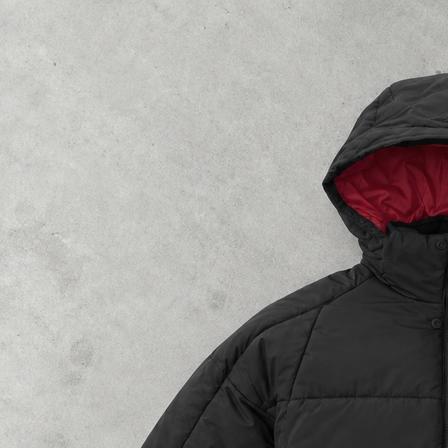 2000 Nike Pufferjacke Schwarz / Rot Selten (L) Gesticktes Logo