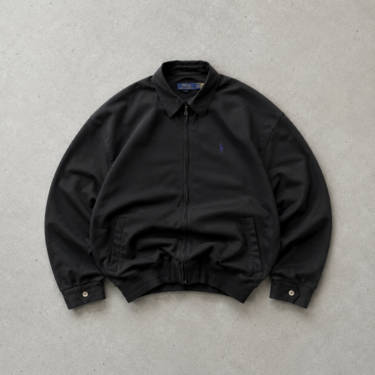 Ralph Lauren Harrington Jacket Black Rare Stitched Logo (XS)