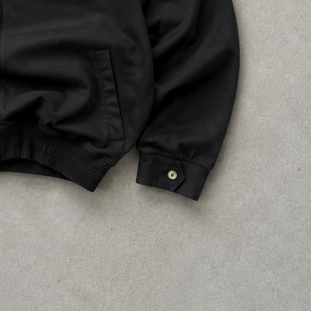 Ralph Lauren Harrington Jacket Black Rare Stitched Logo (XS)