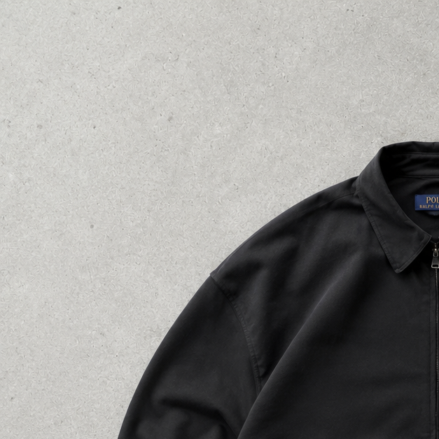 Ralph Lauren Harrington Jacket Black Rare Stitched Logo (XS)