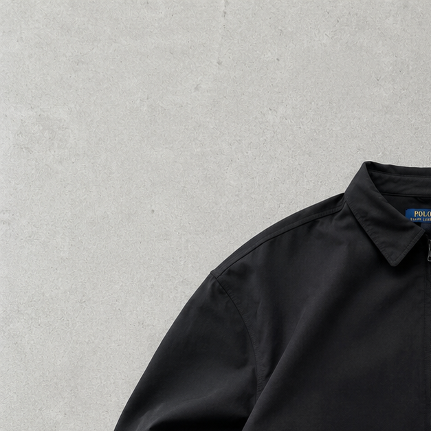 Ralph Lauren Harrington Jacket Black Rare Stitched Logo (XS)